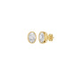 The Oval Drift Solitaire Diamond Stud Earrings 18 KT / Yellow Gold