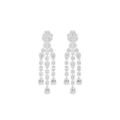 Sparkle in Tassels Diamond Dangler Earrings