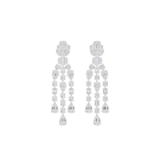 Sparkle in Tassels Diamond Dangler Earrings