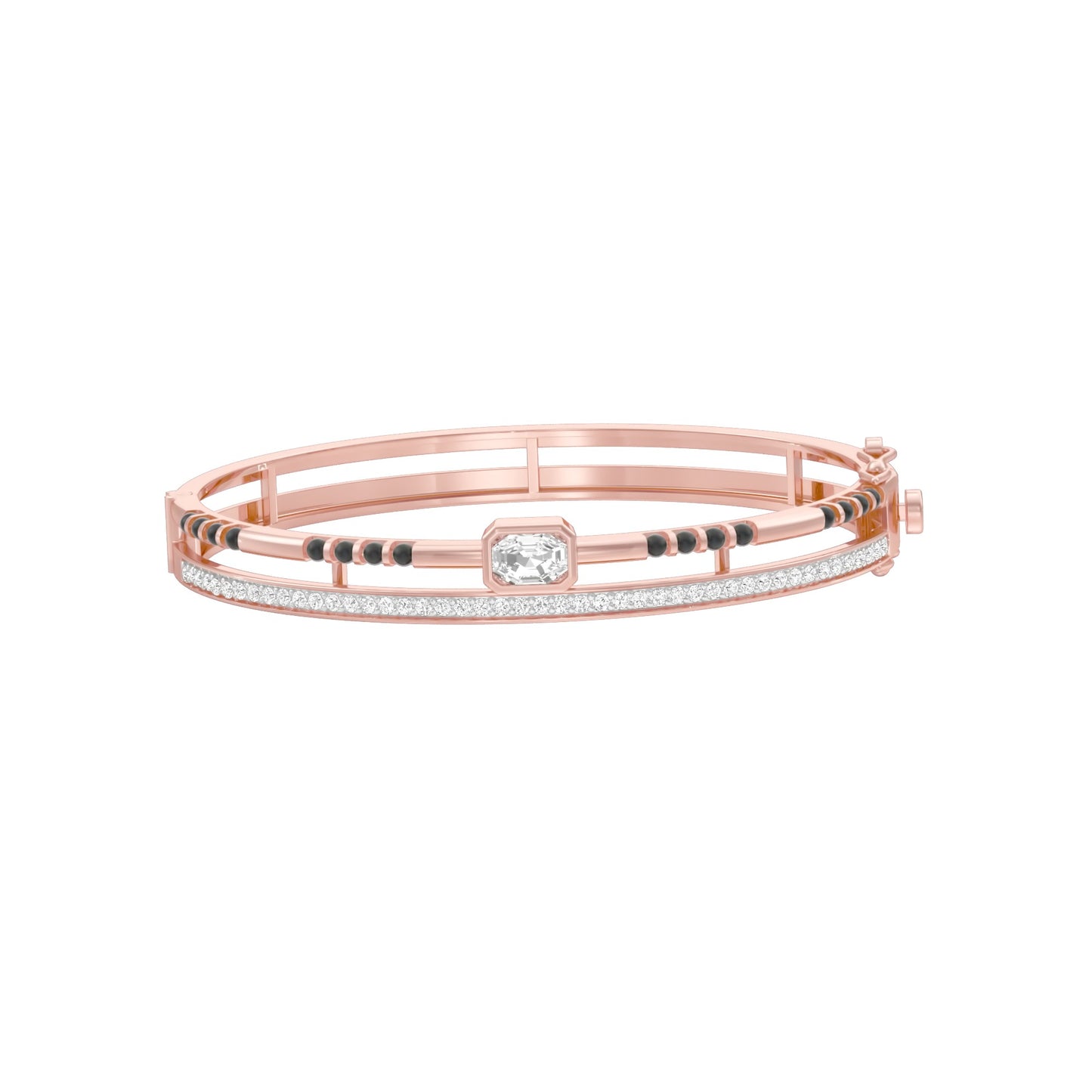 The Modern Classic Diamond Mangalsutra Bracelet 18 KT / Rose Gold