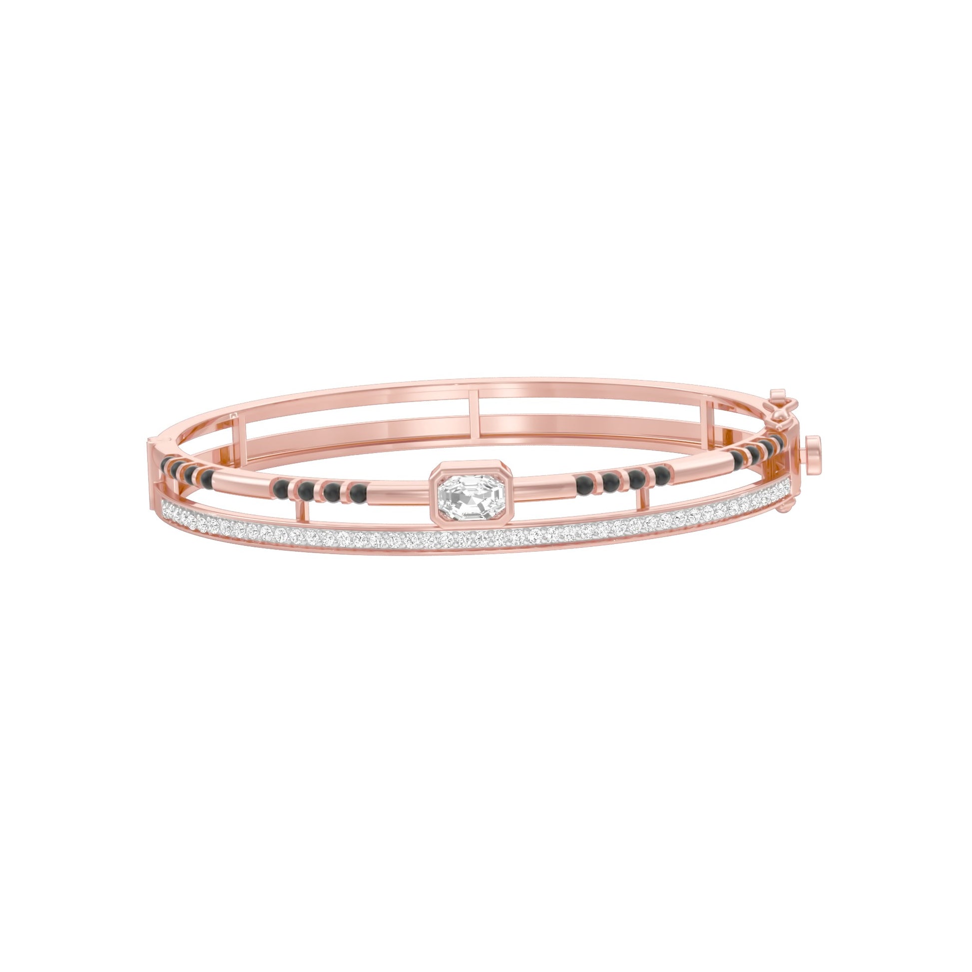 The Modern Classic Diamond Mangalsutra Bracelet 18 KT / Rose Gold