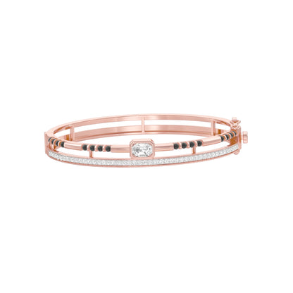 The Modern Classic Diamond Mangalsutra Bracelet 18 KT / Rose Gold