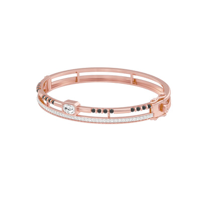 The Modern Classic Diamond Mangalsutra Bracelet 18 KT / Rose Gold