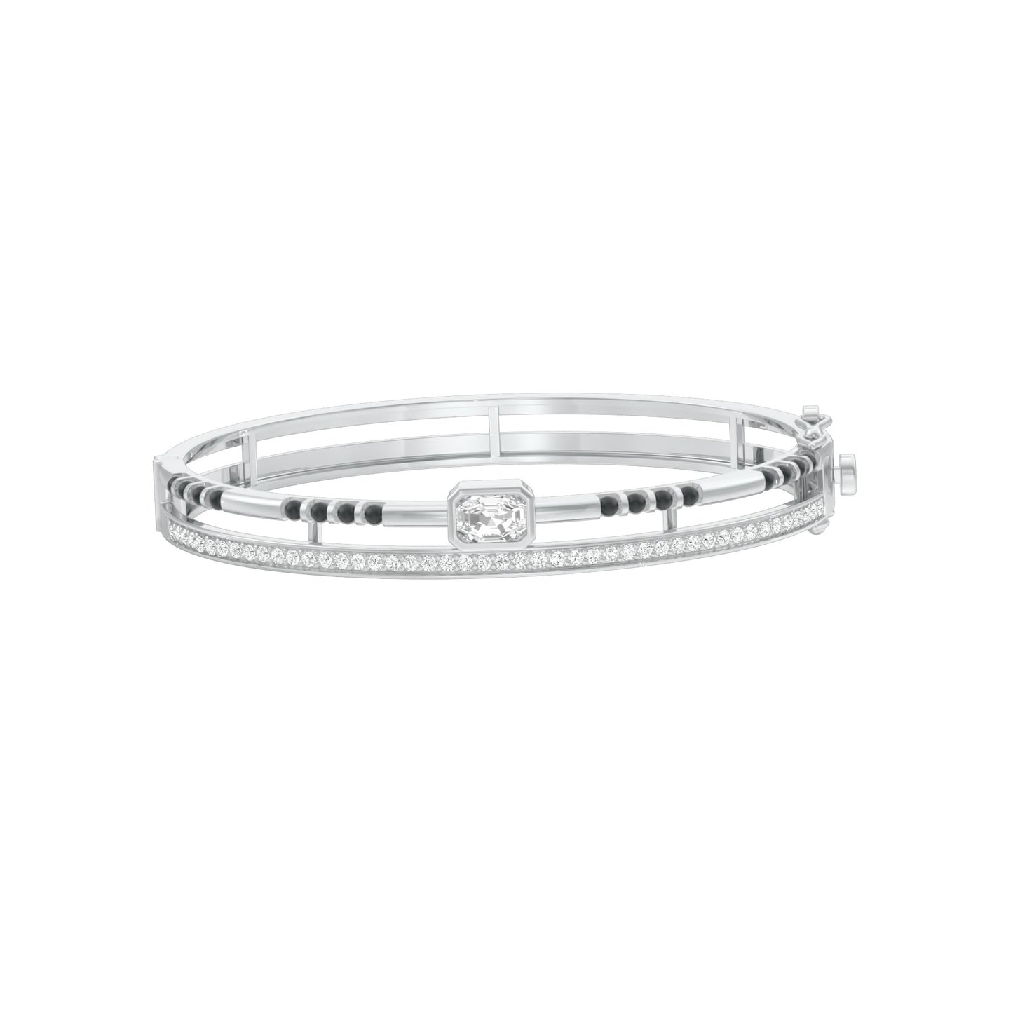 The Modern Classic Diamond Mangalsutra Bracelet 18 KT / White Gold