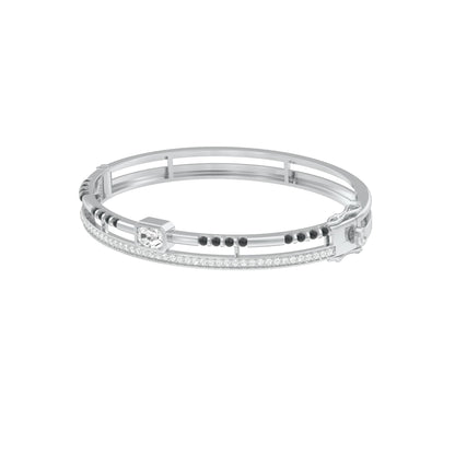 The Modern Classic Diamond Mangalsutra Bracelet 18 KT / White Gold