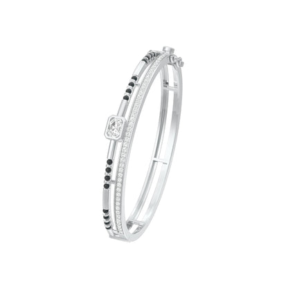 The Modern Classic Diamond Mangalsutra Bracelet 18 KT / White Gold