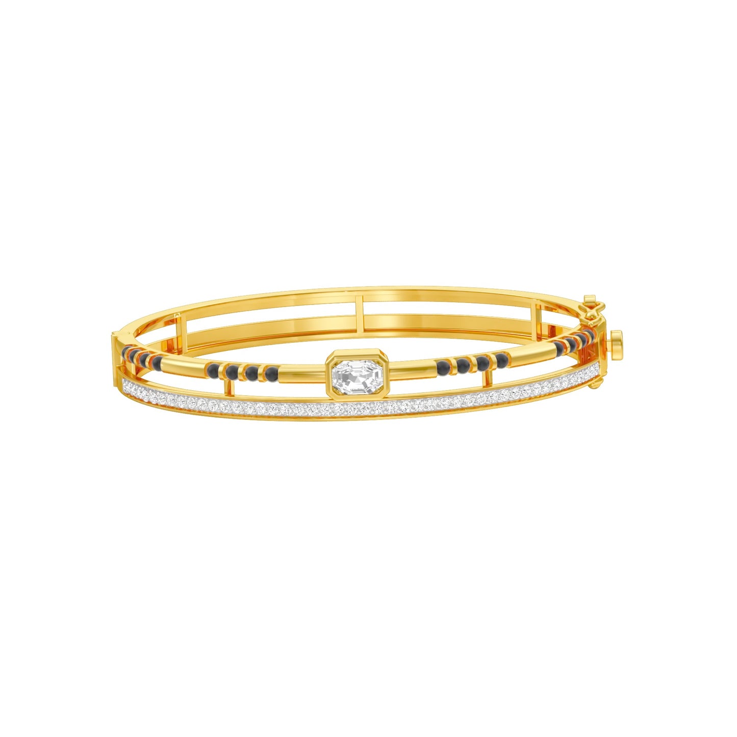 The Modern Classic Diamond Mangalsutra Bracelet 18 KT / Yellow Gold