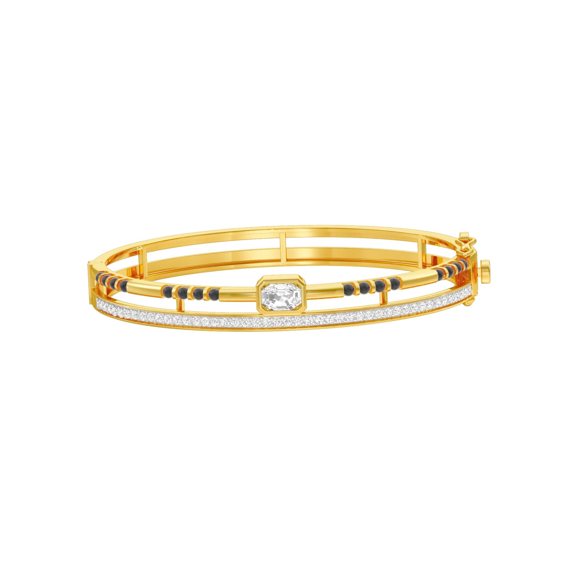 The Modern Classic Diamond Mangalsutra Bracelet 18 KT / Yellow Gold
