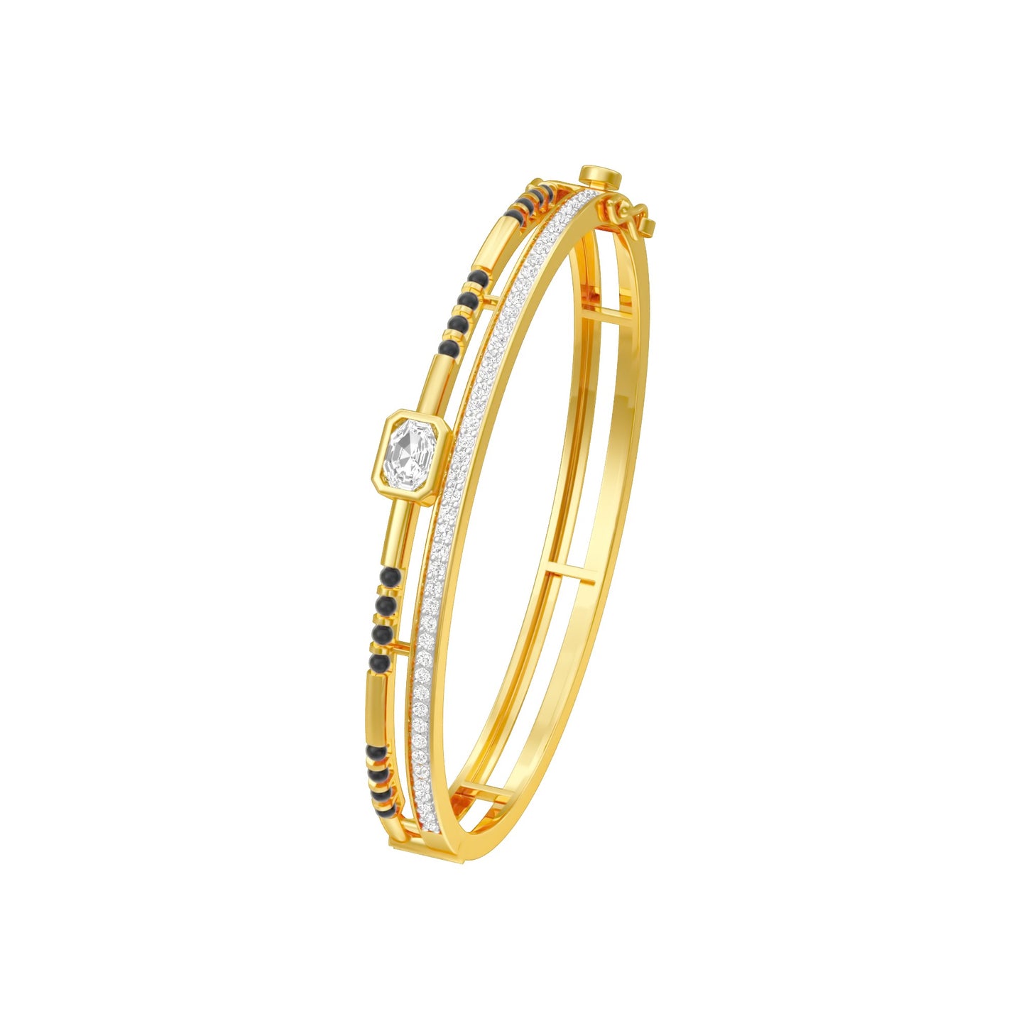 The Modern Classic Diamond Mangalsutra Bracelet 18 KT / Yellow Gold