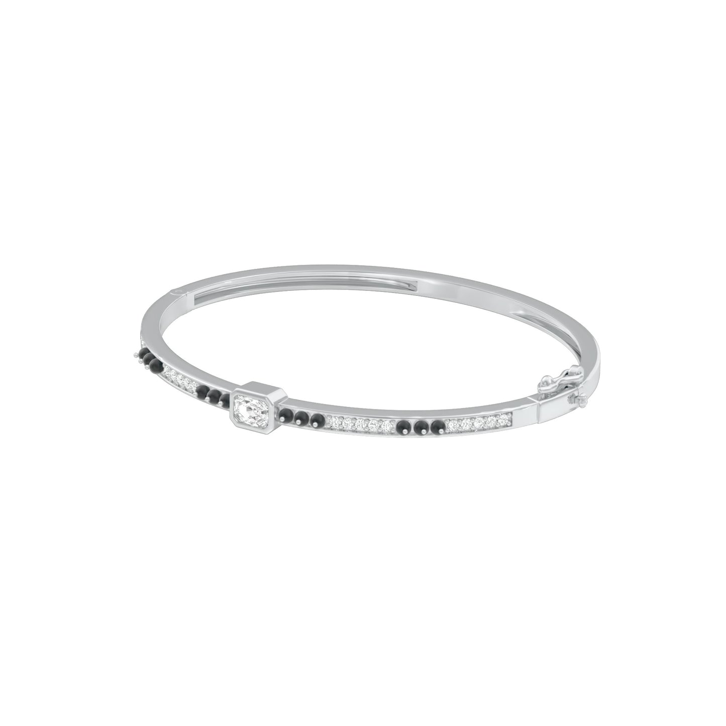 The Minimal Muse Diamond Mangalsutra Bracelet 18 KT / White Gold