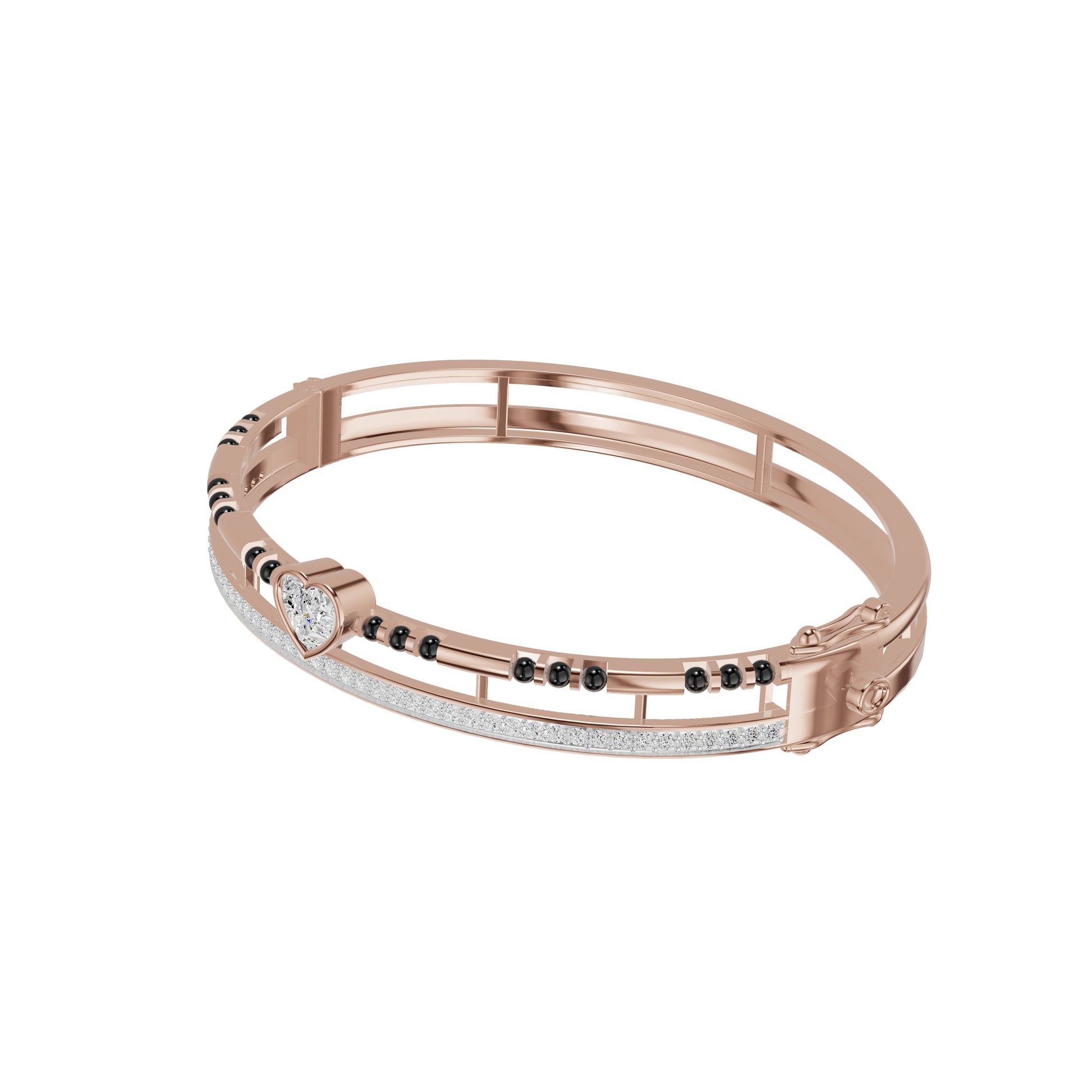 The Twin Soul Diamond Mangalsutra Bracelet 18 KT / Rose Gold