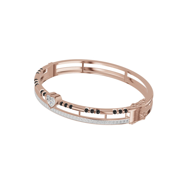 The Twin Soul Diamond Mangalsutra Bracelet 18 KT / Rose Gold