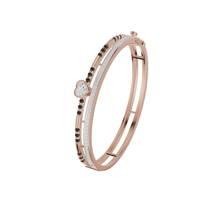 The Twin Soul Diamond Mangalsutra Bracelet 18 KT / Rose Gold
