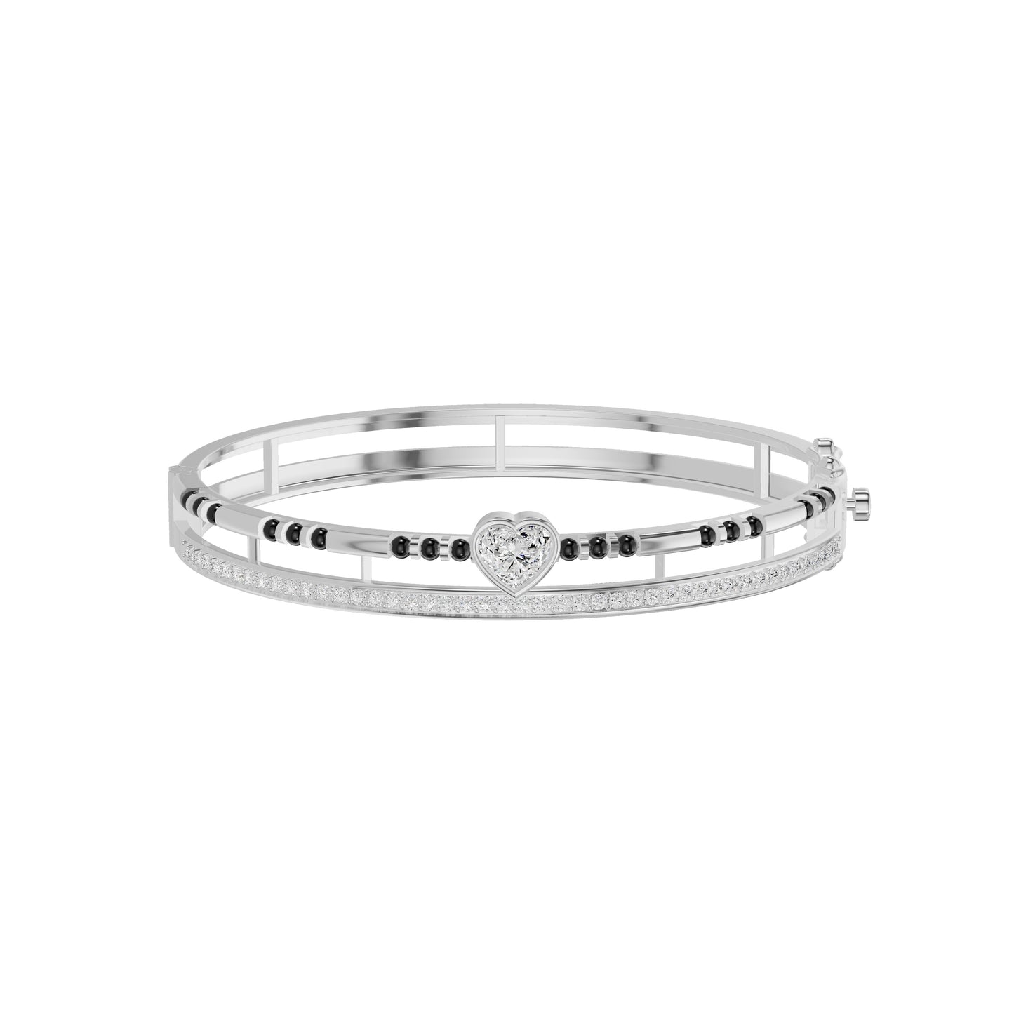 The Twin Soul Diamond Mangalsutra Bracelet 18 KT / White Gold