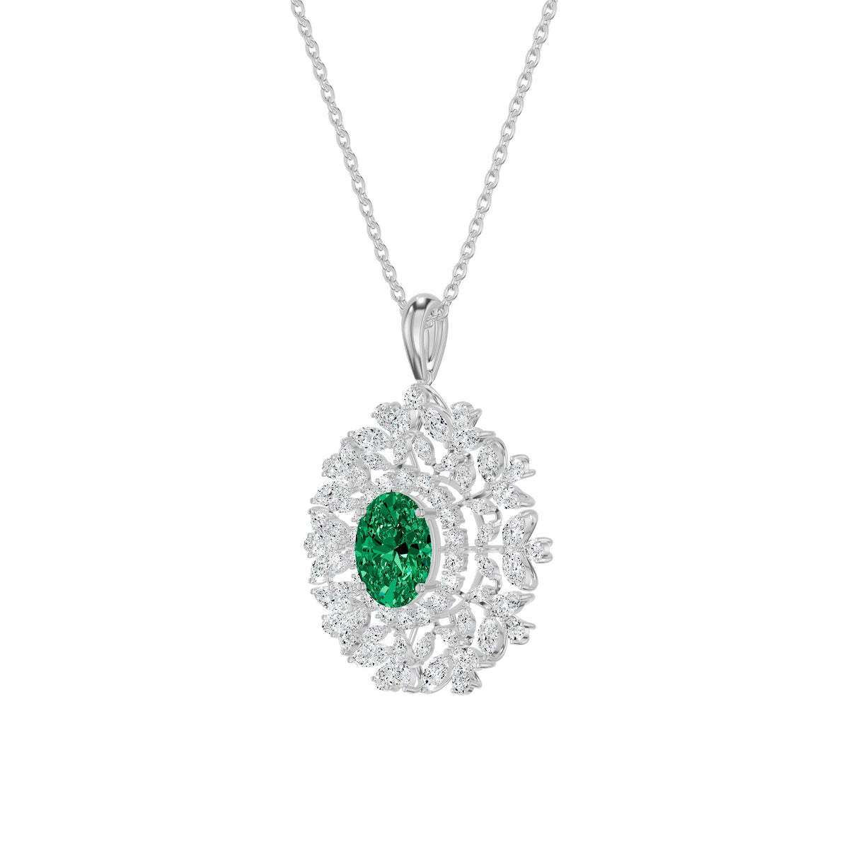 MJ-PT64678 18 KT / White Gold