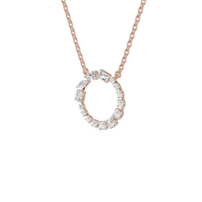 Fancy Mix Eternal Circle Diamond Chain Necklace