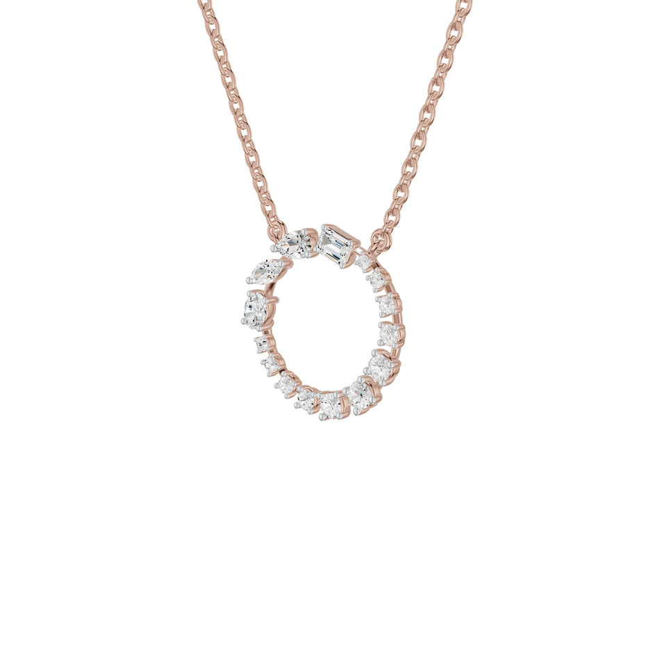 Fancy Mix Eternal Circle Diamond Chain Necklace