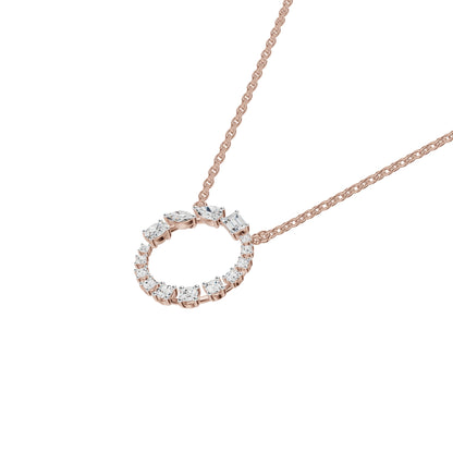 Fancy Mix Eternal Circle Diamond Chain Necklace