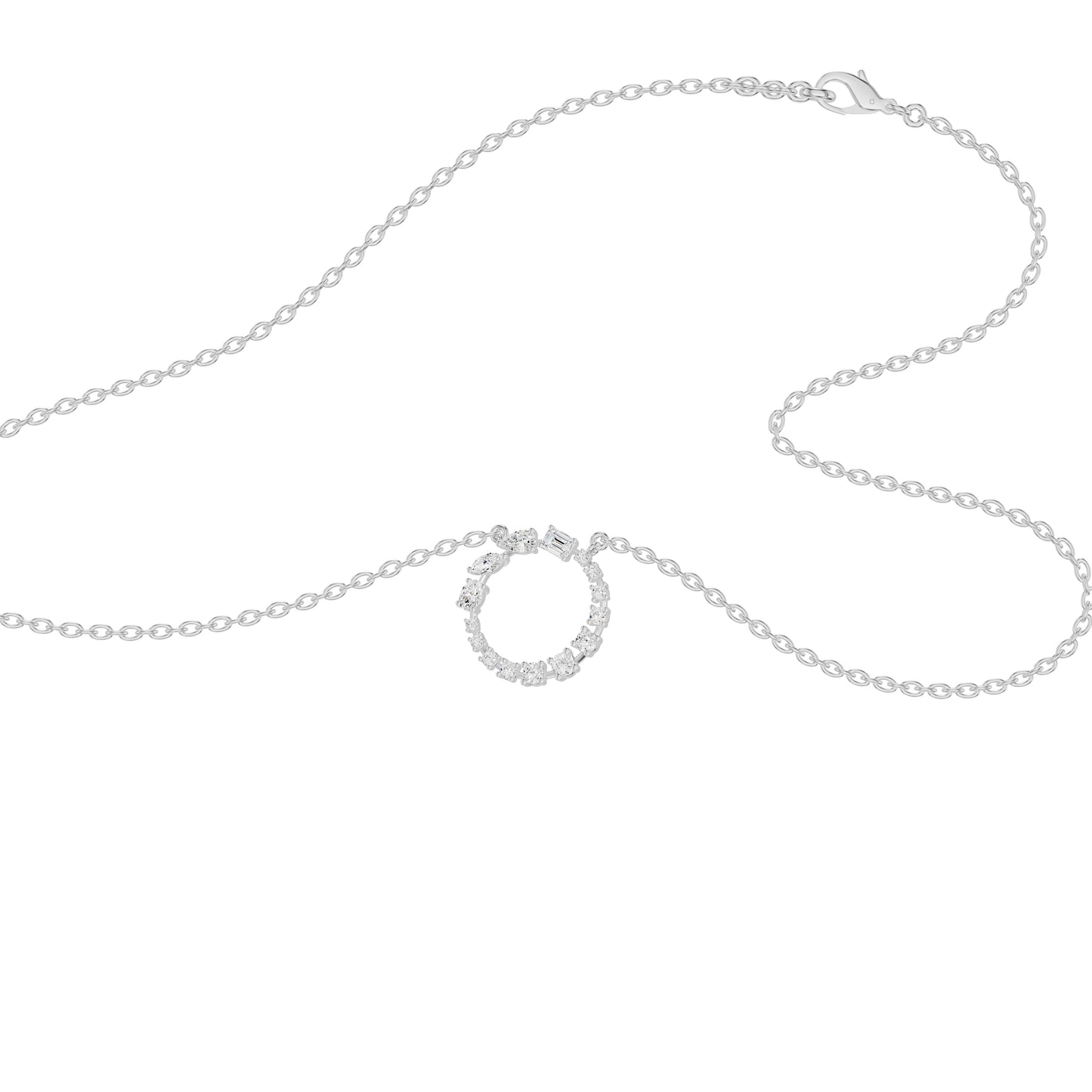 Fancy Mix Eternal Circle Diamond Chain Necklace