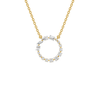 Fancy Mix Eternal Circle Diamond Chain Necklace
