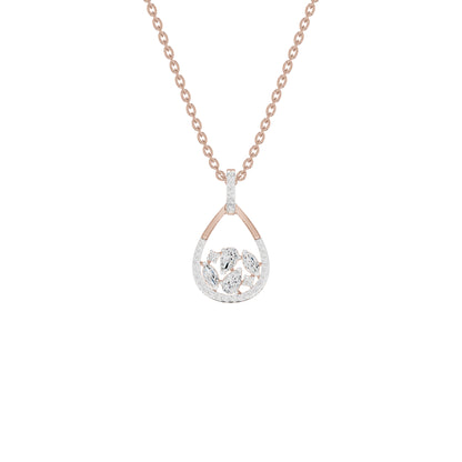 Open Teardrop Diamond Pendant