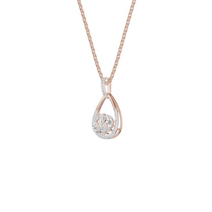Open Teardrop Diamond Pendant