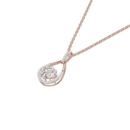 Open Teardrop Diamond Pendant