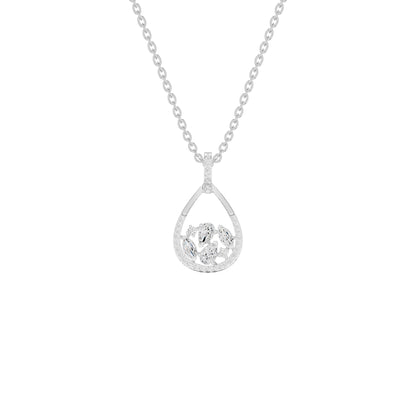 Open Teardrop Diamond Pendant