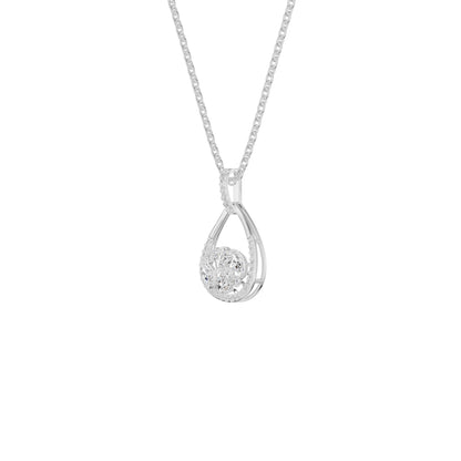 Open Teardrop Diamond Pendant