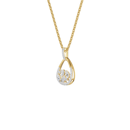 Open Teardrop Diamond Pendant