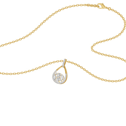 Open Teardrop Diamond Pendant