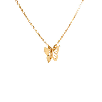 Butterfly Silhouette Gold Necklace