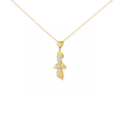 Graceful Bloom Dual-Tone Pendant