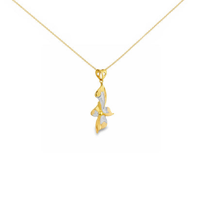 Graceful Bloom Dual-Tone Pendant