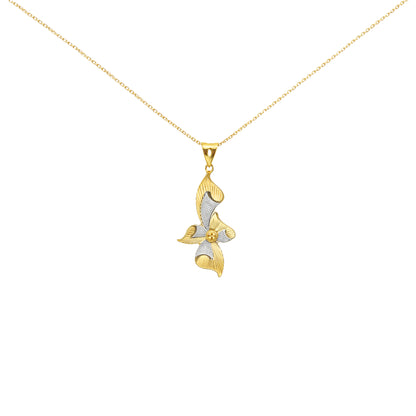 Graceful Bloom Dual-Tone Pendant