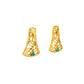 Filigree Triangle Gold Stud Earrings