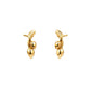 Leaf Drop Gold Earrings