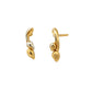 Leaf Drop Gold Earrings