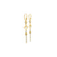 Geometric Drop Dual-Tone Gold Earrings