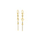 Geometric Drop Dual-Tone Gold Earrings