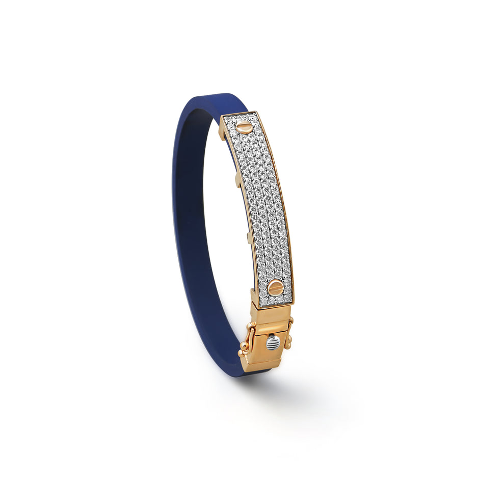 Caden Pave Diamond Silicon Bracelet