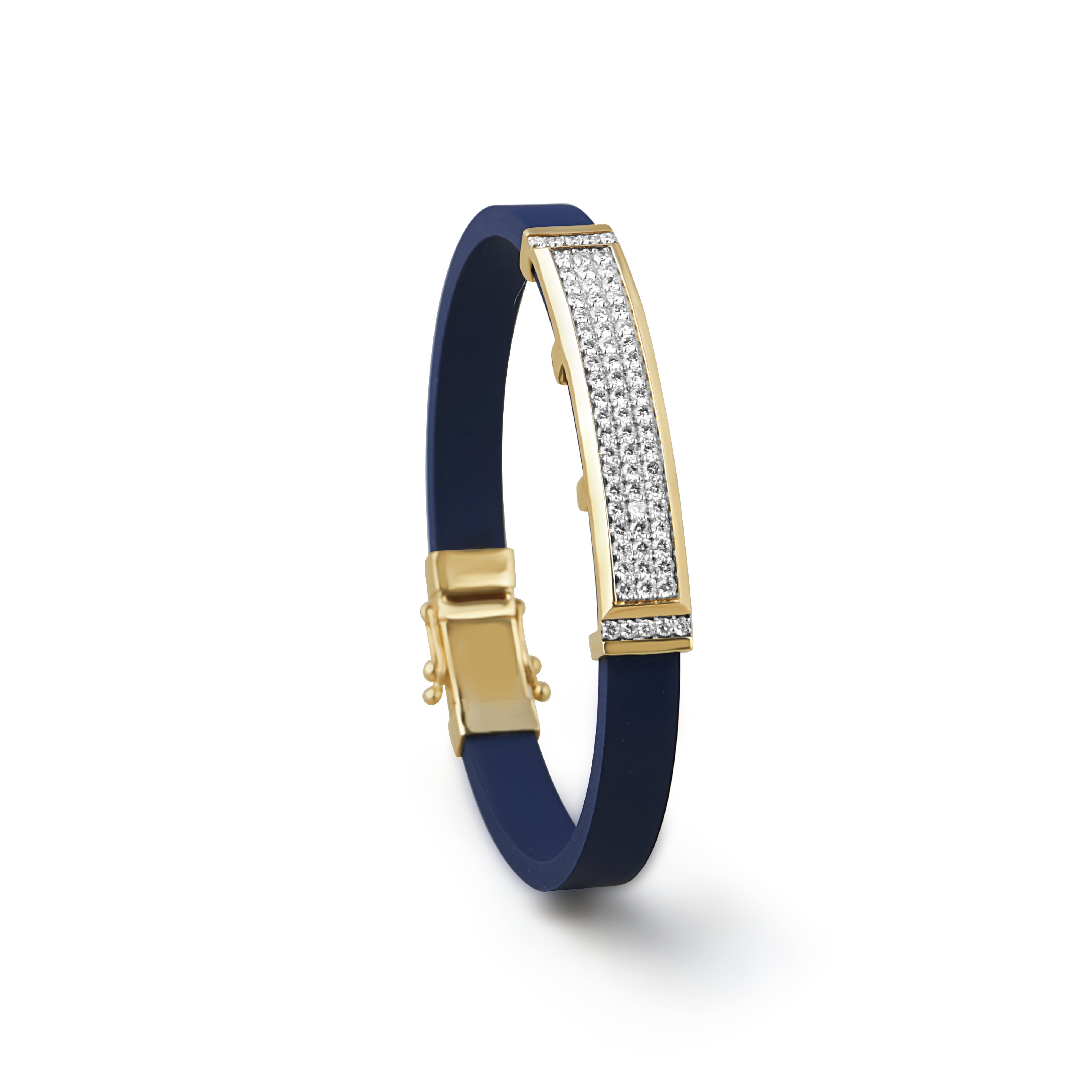 Marcell Pave Diamond Silicon Bracelet – Limelight Diamonds