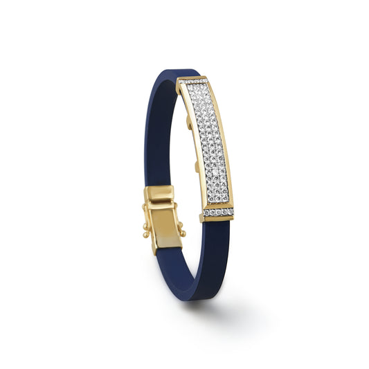 Marcell Pave Diamond Silicon Bracelet