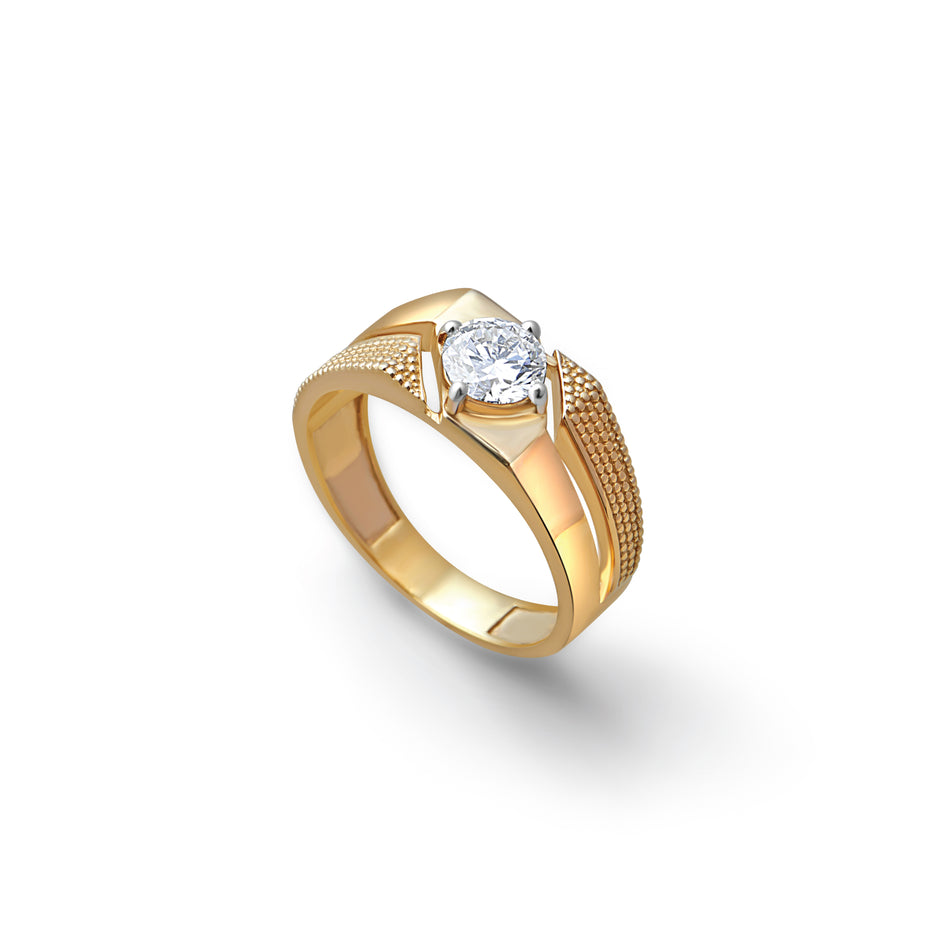 Elite Round Solitaire Men's Engagement Ring