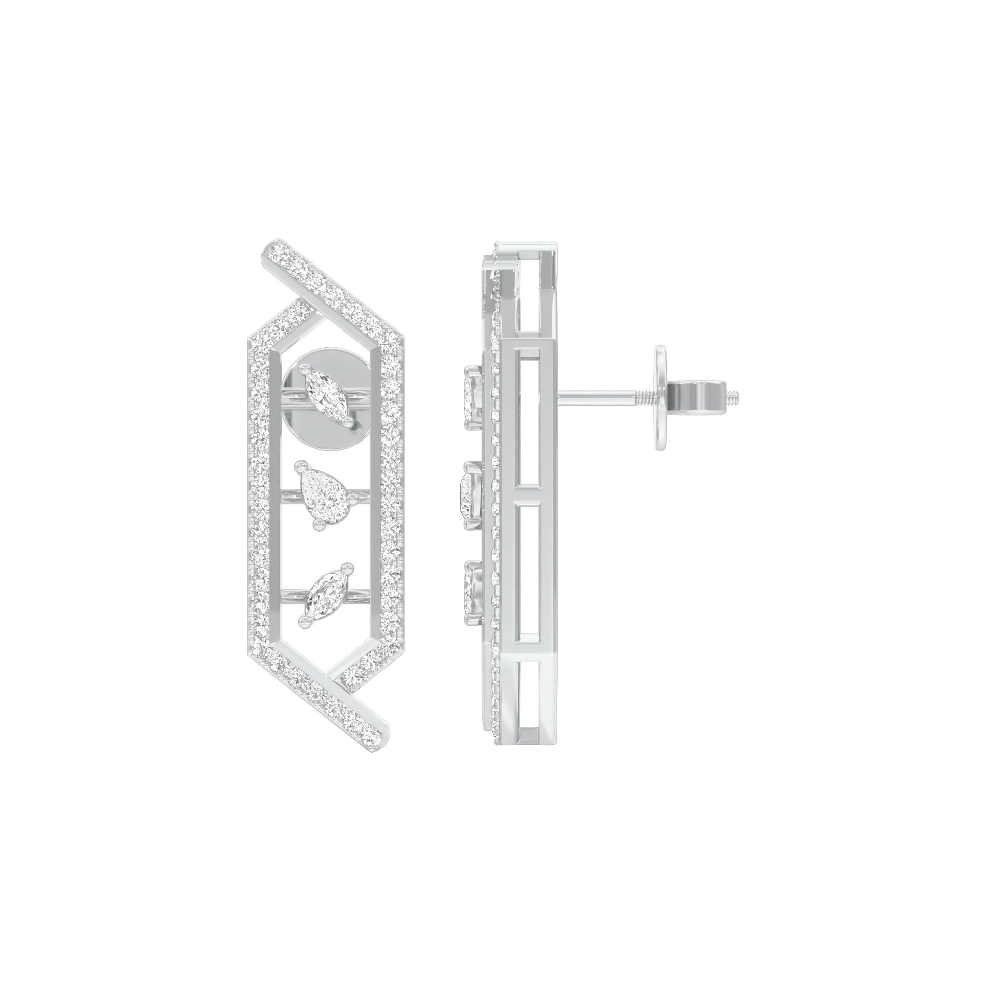 NJ-CNT0244 18 KT / White Gold