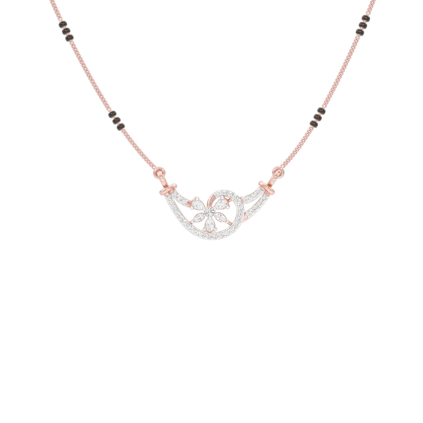 Jasmine Glow Diamond Mangalsutra 18 KT / Rose Gold