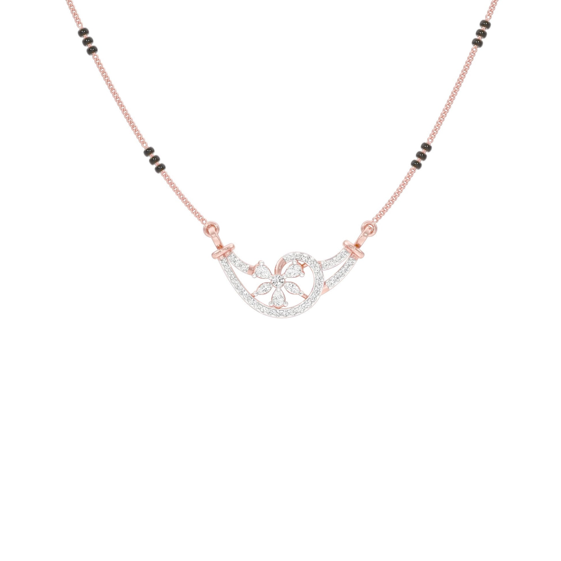 Jasmine Glow Diamond Mangalsutra 18 KT / Rose Gold