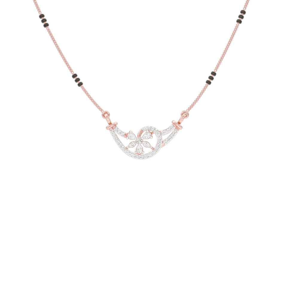 Jasmine Glow Diamond Mangalsutra 18 KT / Rose Gold