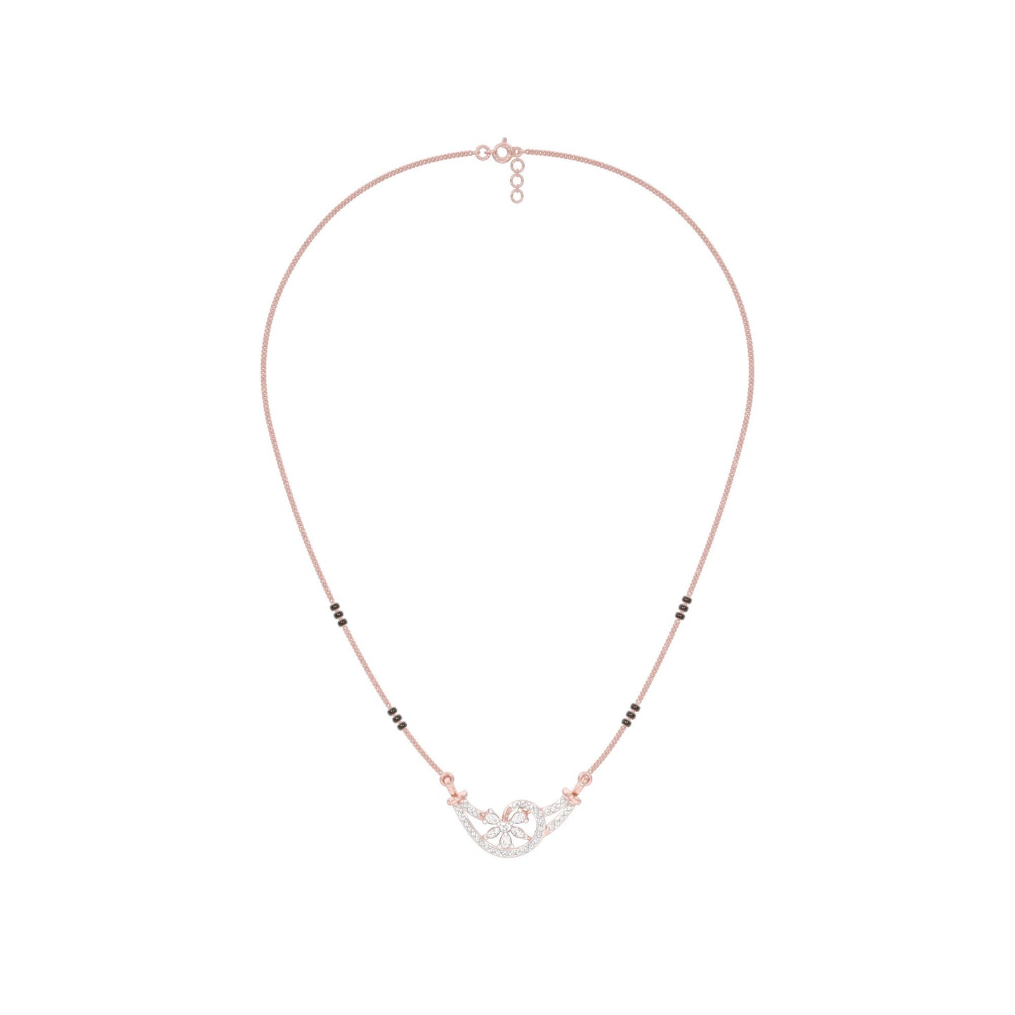 Jasmine Glow Diamond Mangalsutra 18 KT / Rose Gold