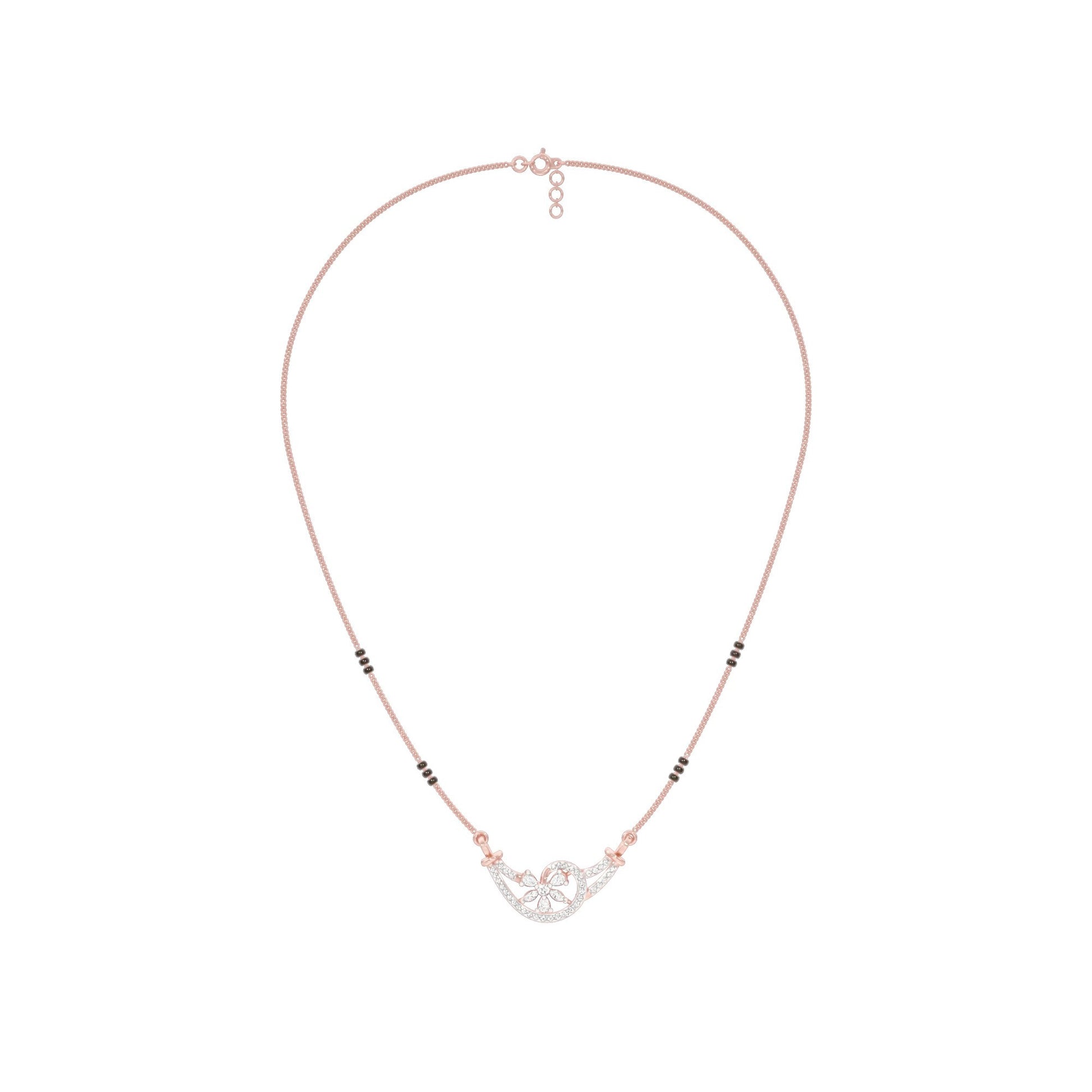 Jasmine Glow Diamond Mangalsutra 18 KT / Rose Gold